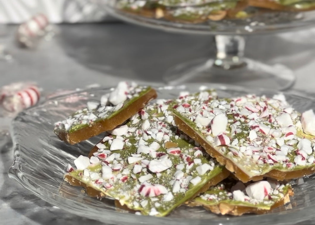 Matcha Peppermint Almond Toffee